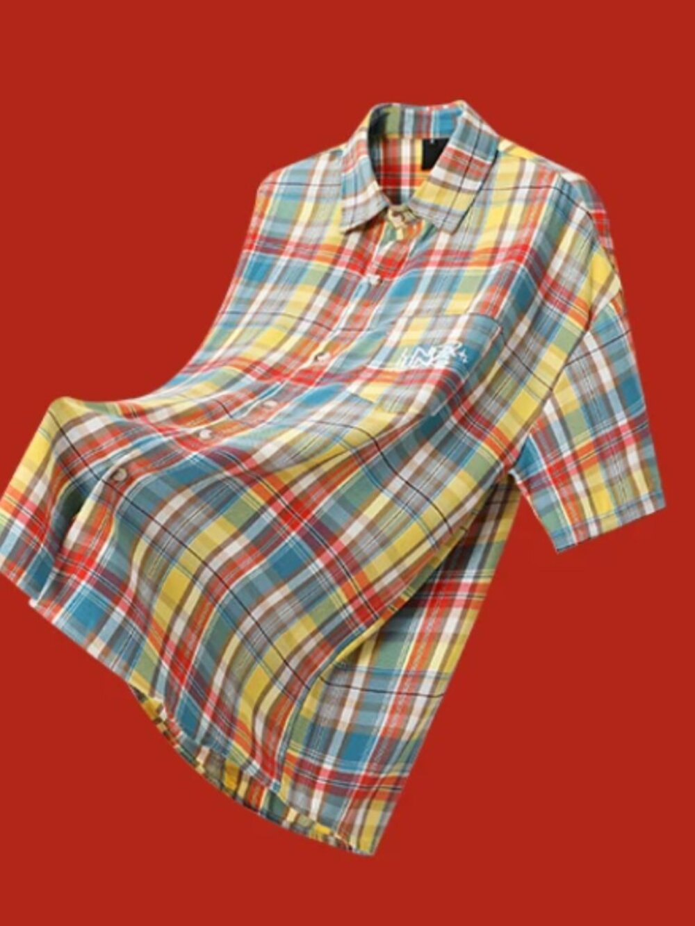 Multicolor Plaid Short Sleeve Shirt
